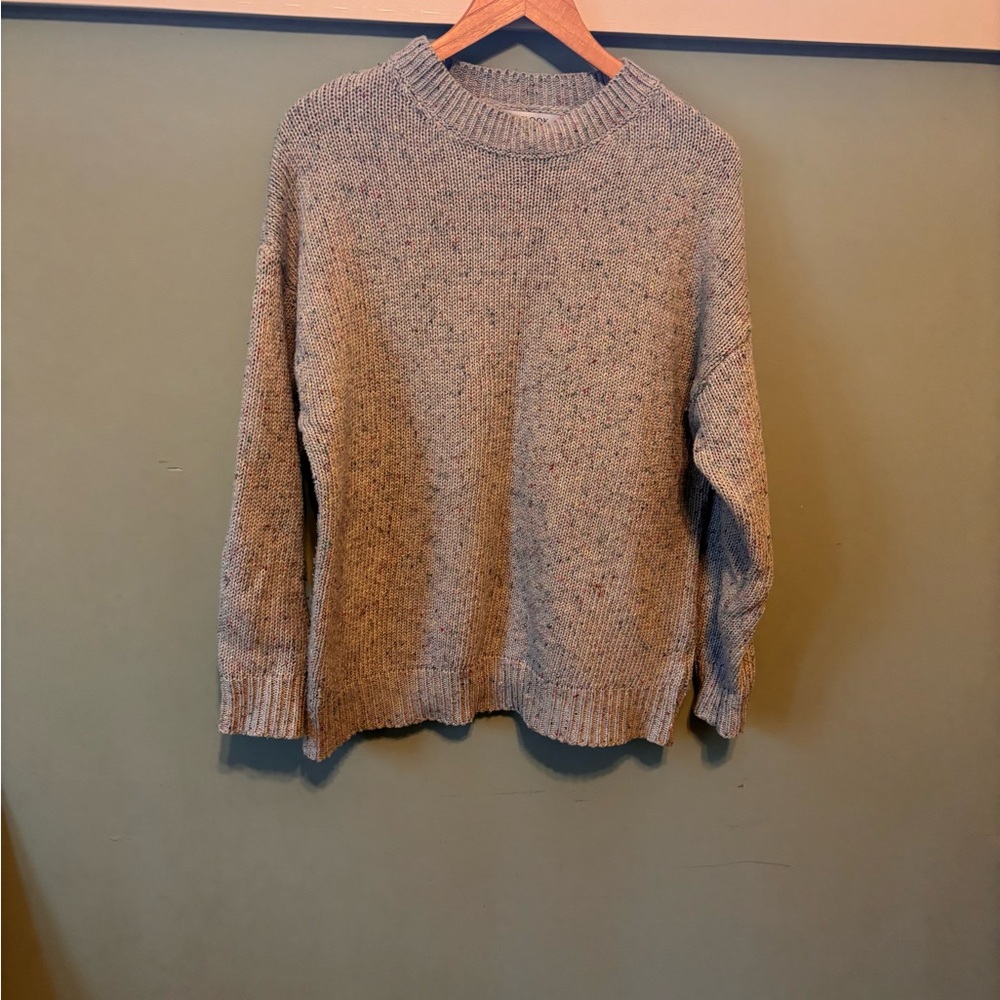 MISSLOOK Speckled Gray Crewneck Sweater